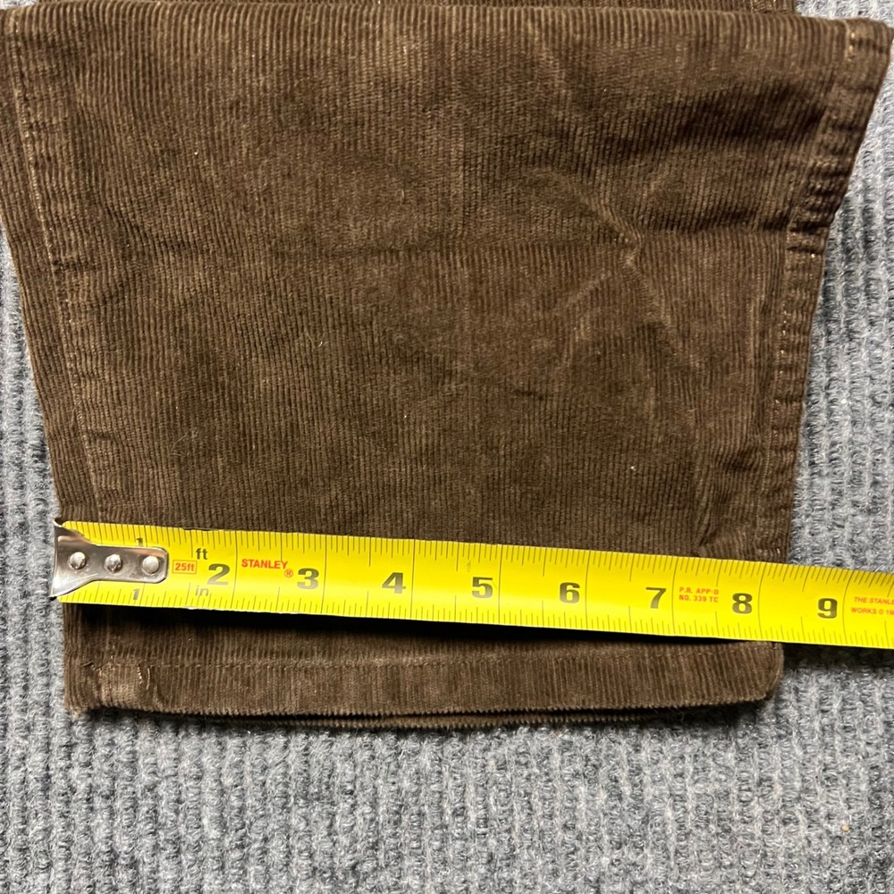 LL Bean Standard Fit Corduroy Pants Mens 38x30 Brown Stretch Straight Leg - Picture 7 of 8
